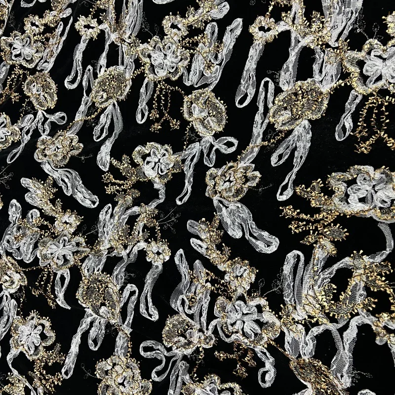 Embroidery Design 3D - High-end luxurious gold-thread 3D braided embroidered