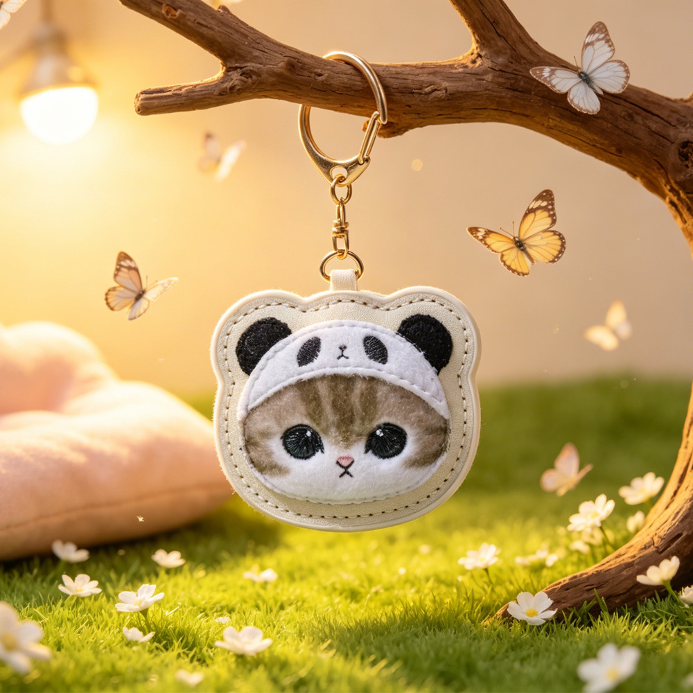 Embroidery Towel - Cartoon Mofusand Shark Cat Leather Towel