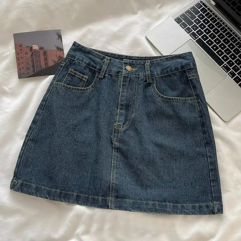 Embroidery Fashion - Y2K Denim Skirt Set: Vintage Japanese