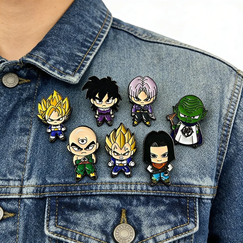 7pcs Set Cute Manga Brooches f - огляд і ціна Embroidery Textile