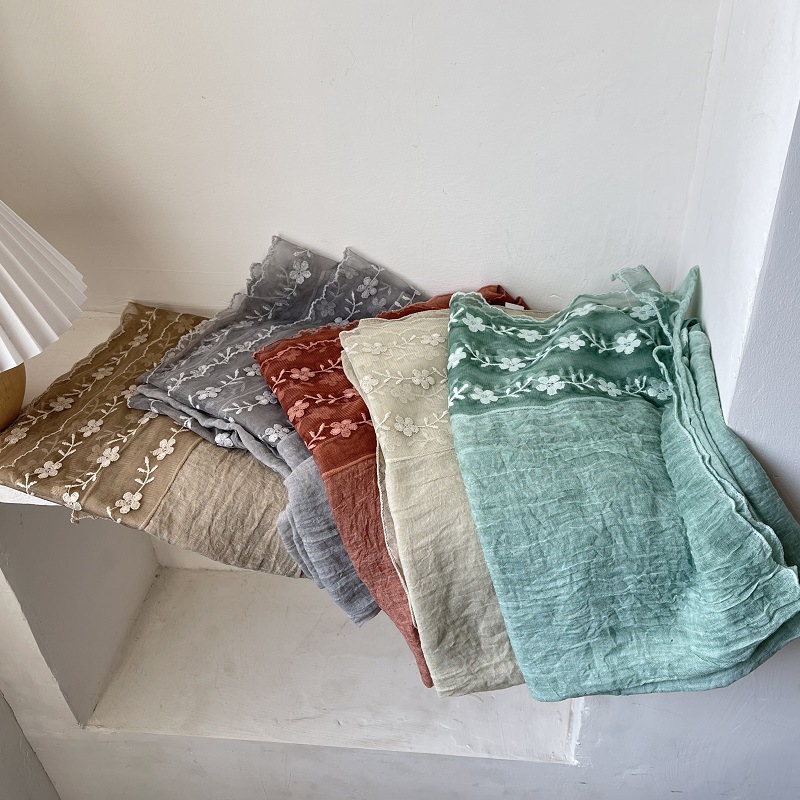 Cotton Linen Lace Splicing Sca - огляд і ціна Embroidery Towel