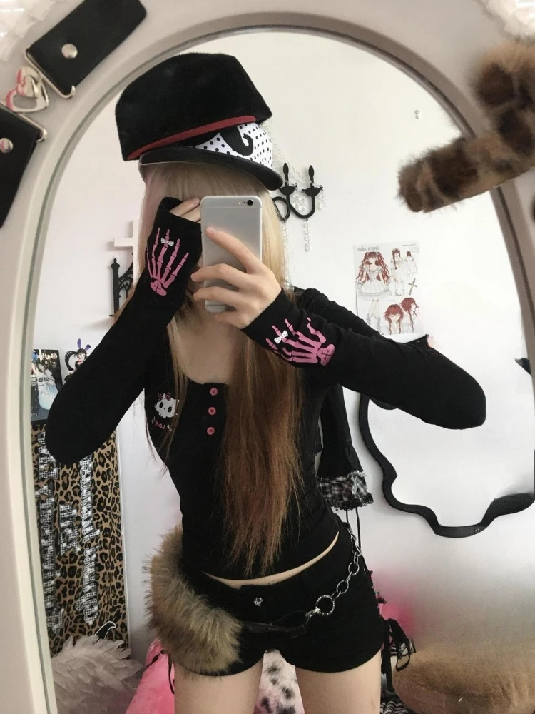 Y2K Vintage Cartoon Print T-Sh - огляд і ціна Embroidery Fashion