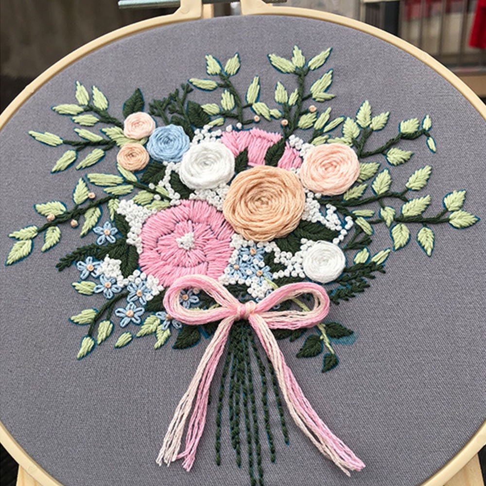 Printed Pattern Embroidery Sta - огляд і ціна Embroidery Design Patterns Flowers