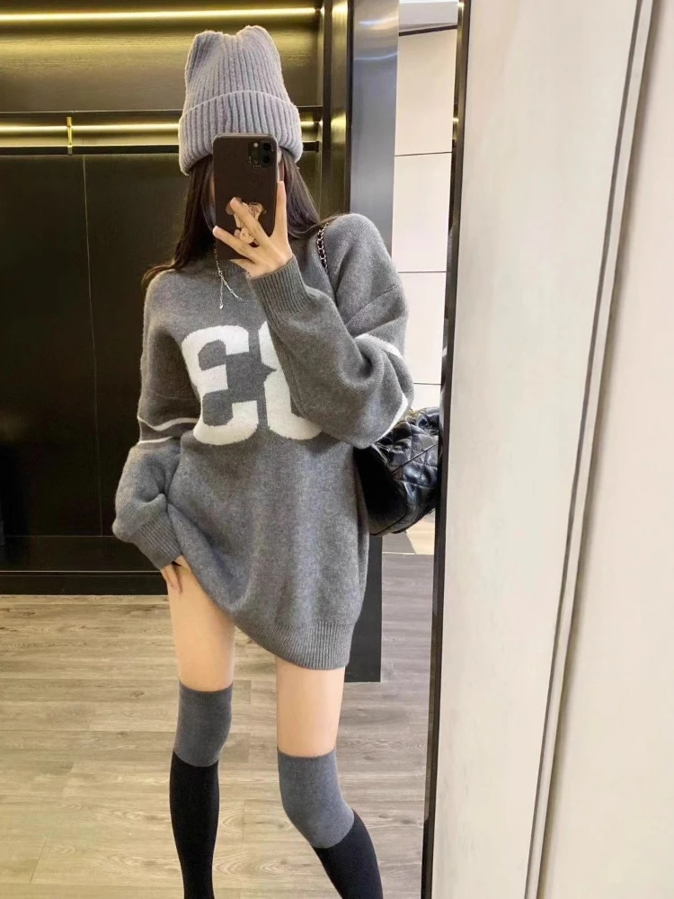 Y2K Vintage Knitted Sweater Wo - огляд і ціна Embroidery Fashion