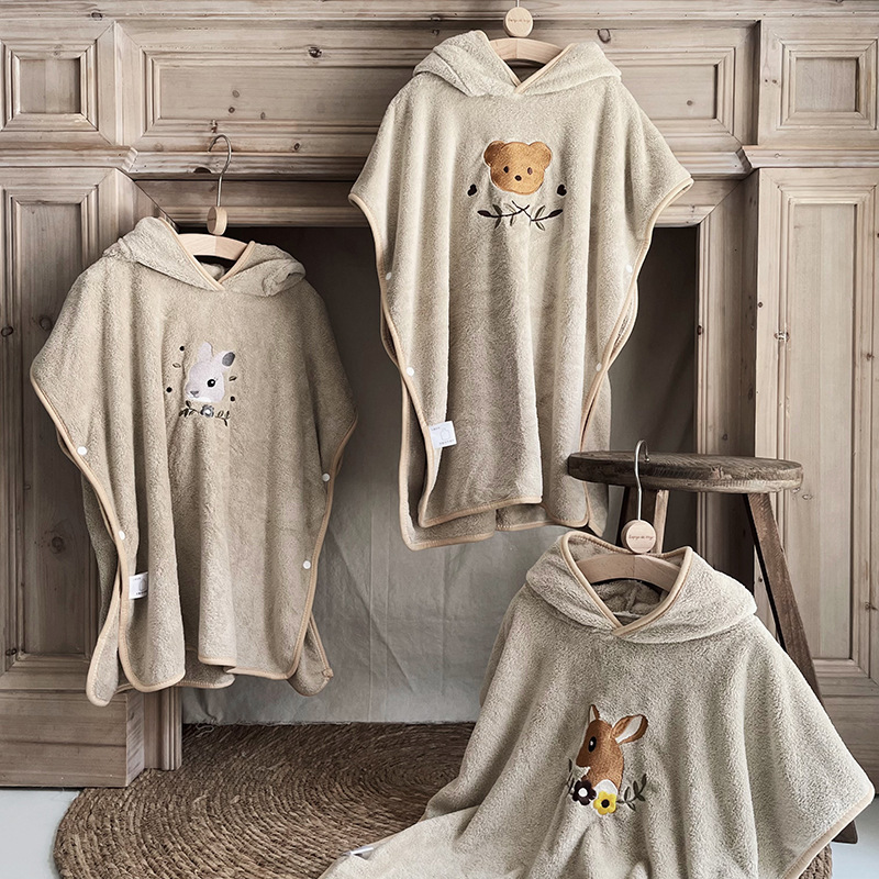 Children's Coral Fleece Cloaks - огляд і ціна Embroidery Towel