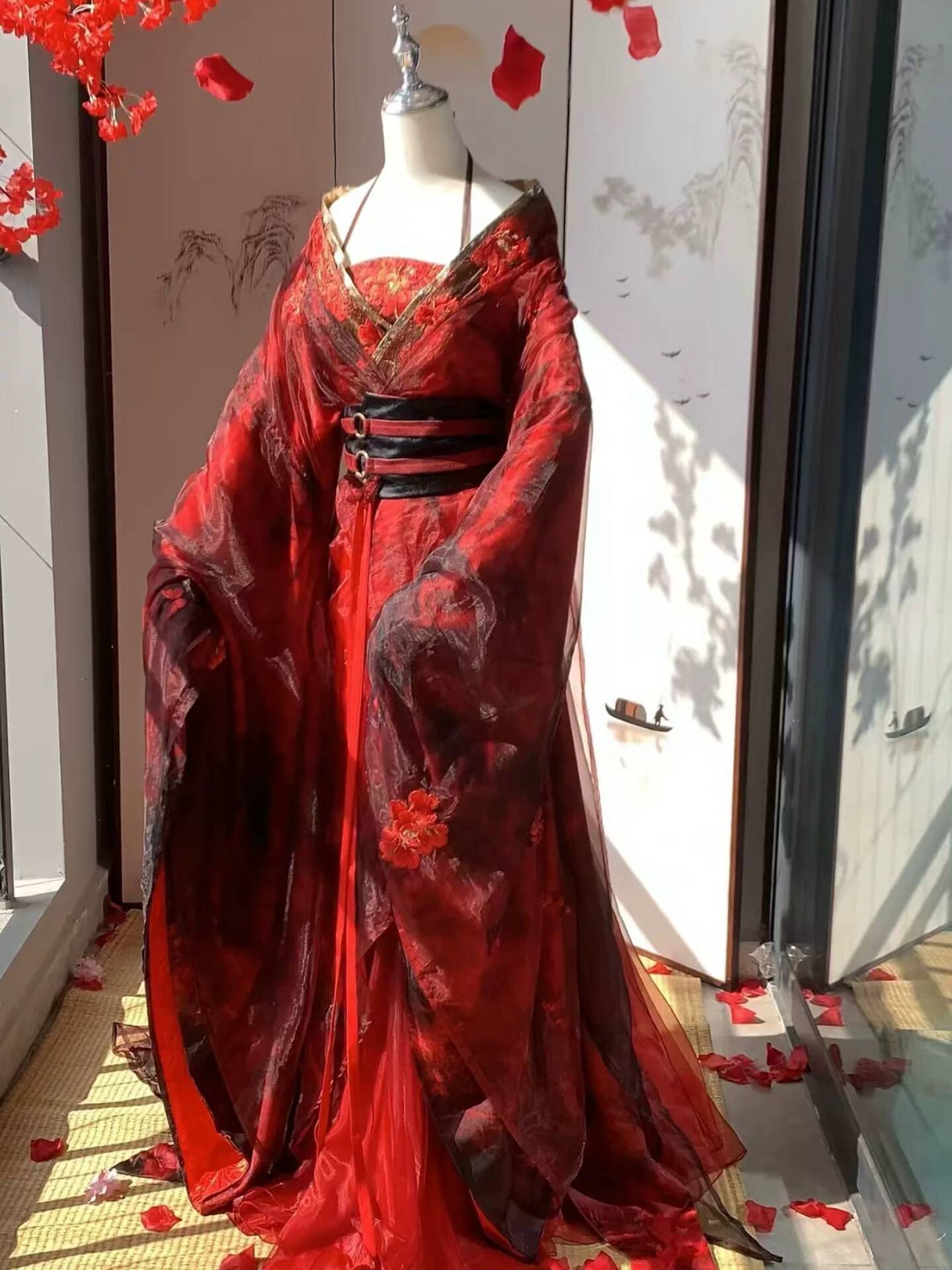 New Datura Red Hanfu Women Anc - огляд і ціна Embroidery Style