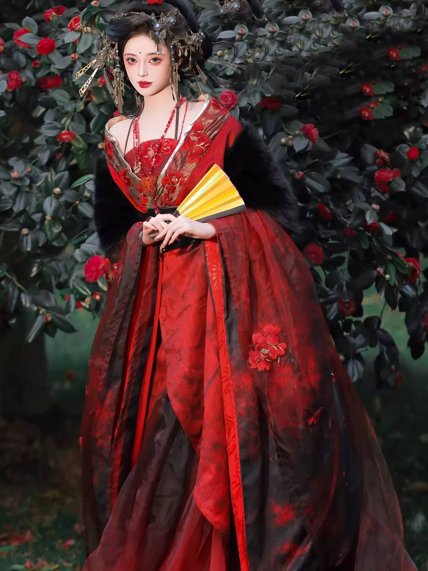 New Datura Red Hanfu Women Anc - огляд і ціна Embroidery Style