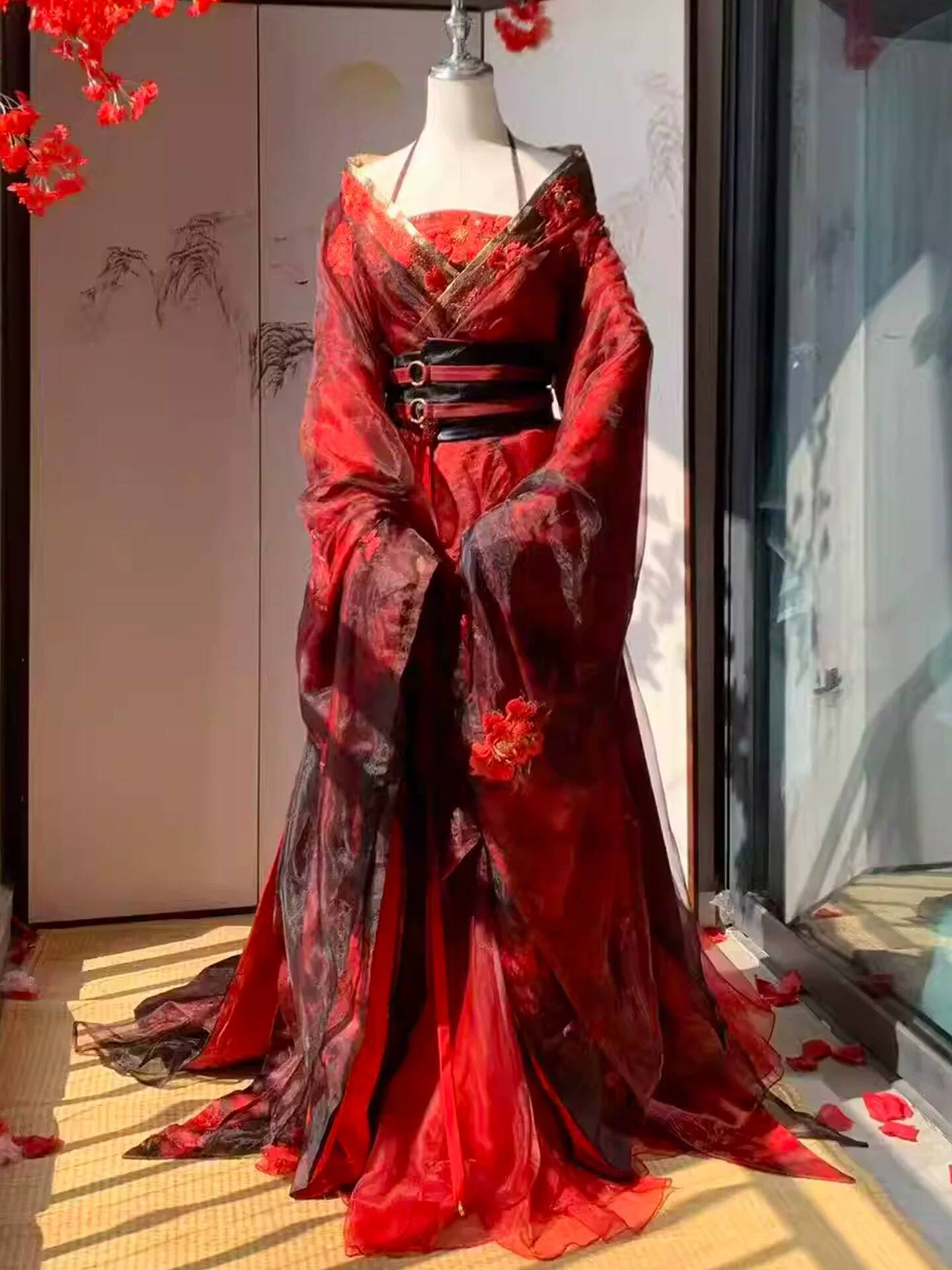New Datura Red Hanfu Women Anc - огляд і ціна Embroidery Style