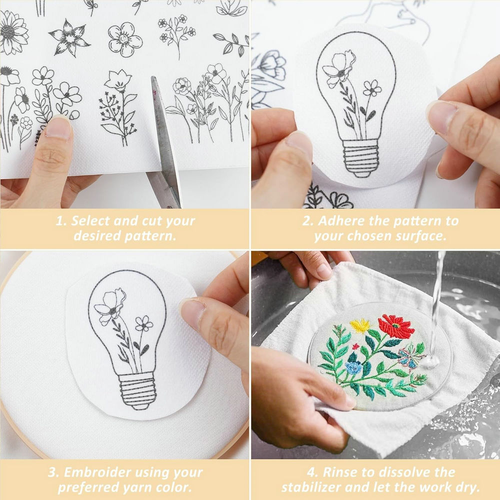 Water Soluble Embroidery Patte - огляд і ціна Embroidery Design Patterns Flowers