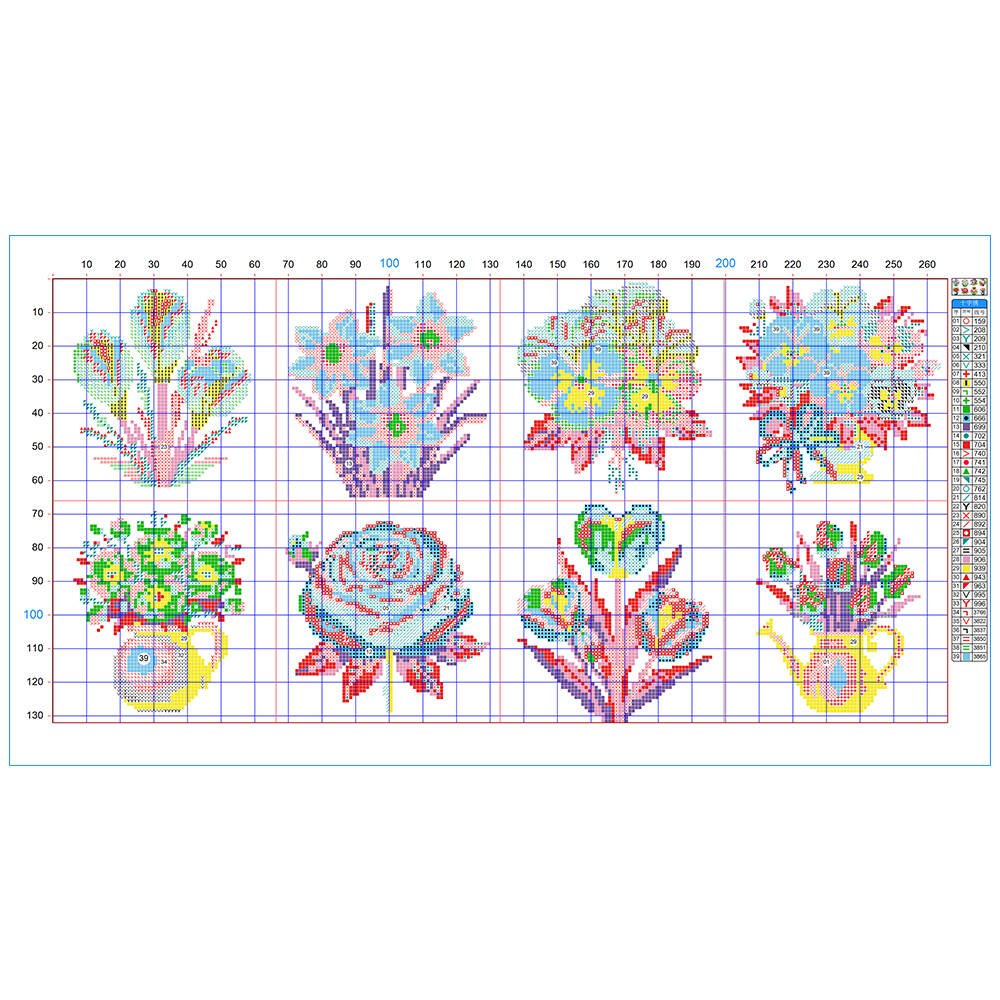 Evershine 8pcs Mini Flower Cro - огляд і ціна Embroidery Design Patterns Flowers