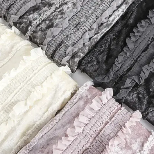 New velvet stretch fabric with - огляд і ціна Embroidery Design 3D