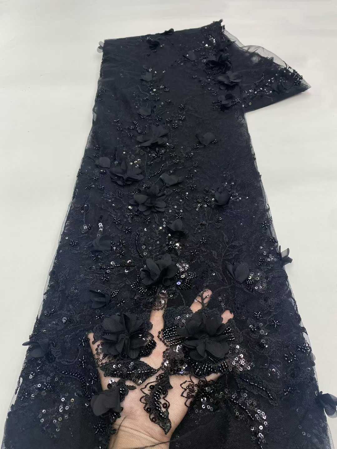 New Design African Tulle Lace  - огляд і ціна Embroidery Design 3D