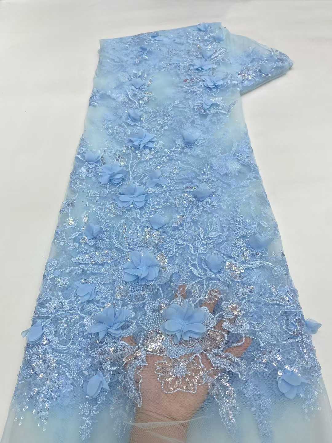 New Design African Tulle Lace  - огляд і ціна Embroidery Design 3D