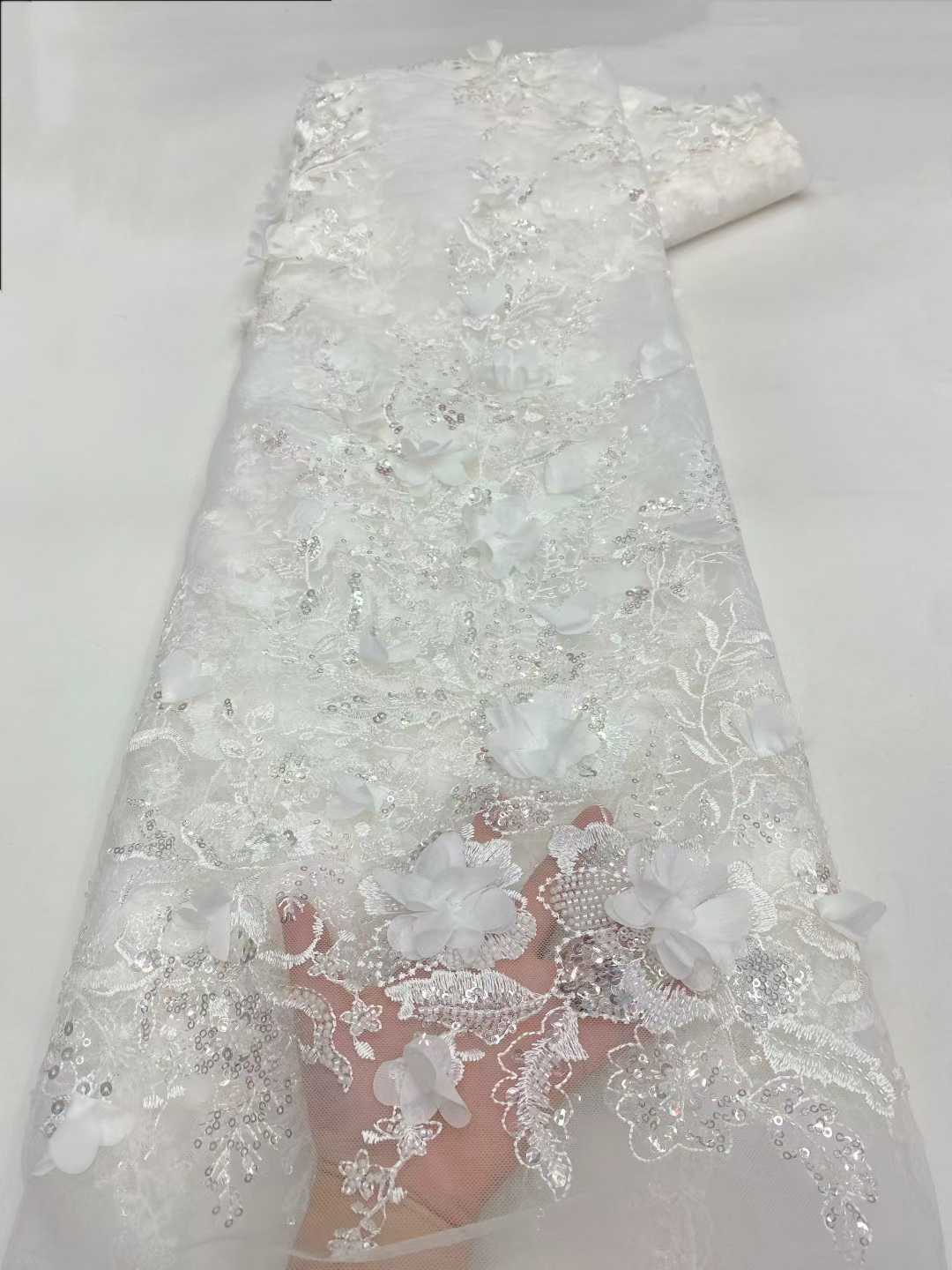 New Design African Tulle Lace  - огляд і ціна Embroidery Design 3D