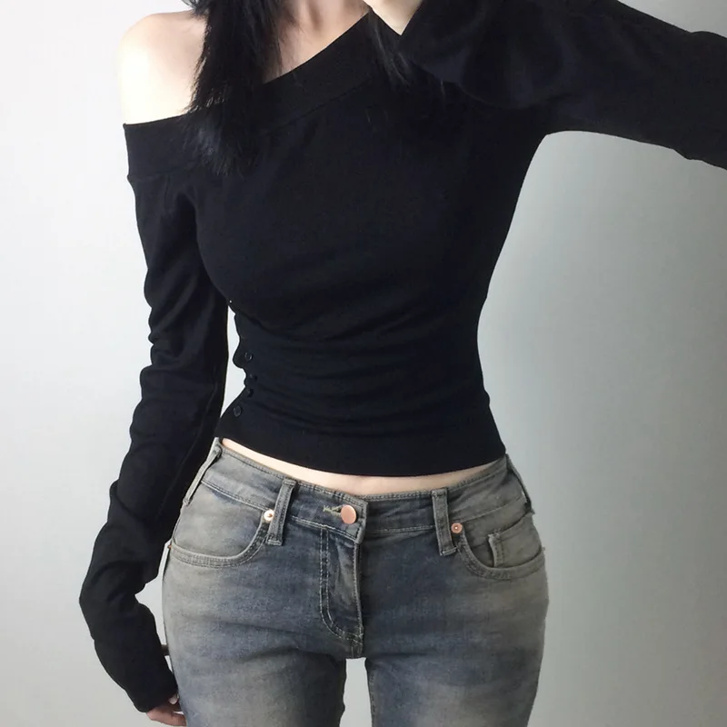 Y2K Vintage Pleated Button T-S - огляд і ціна Embroidery Fashion