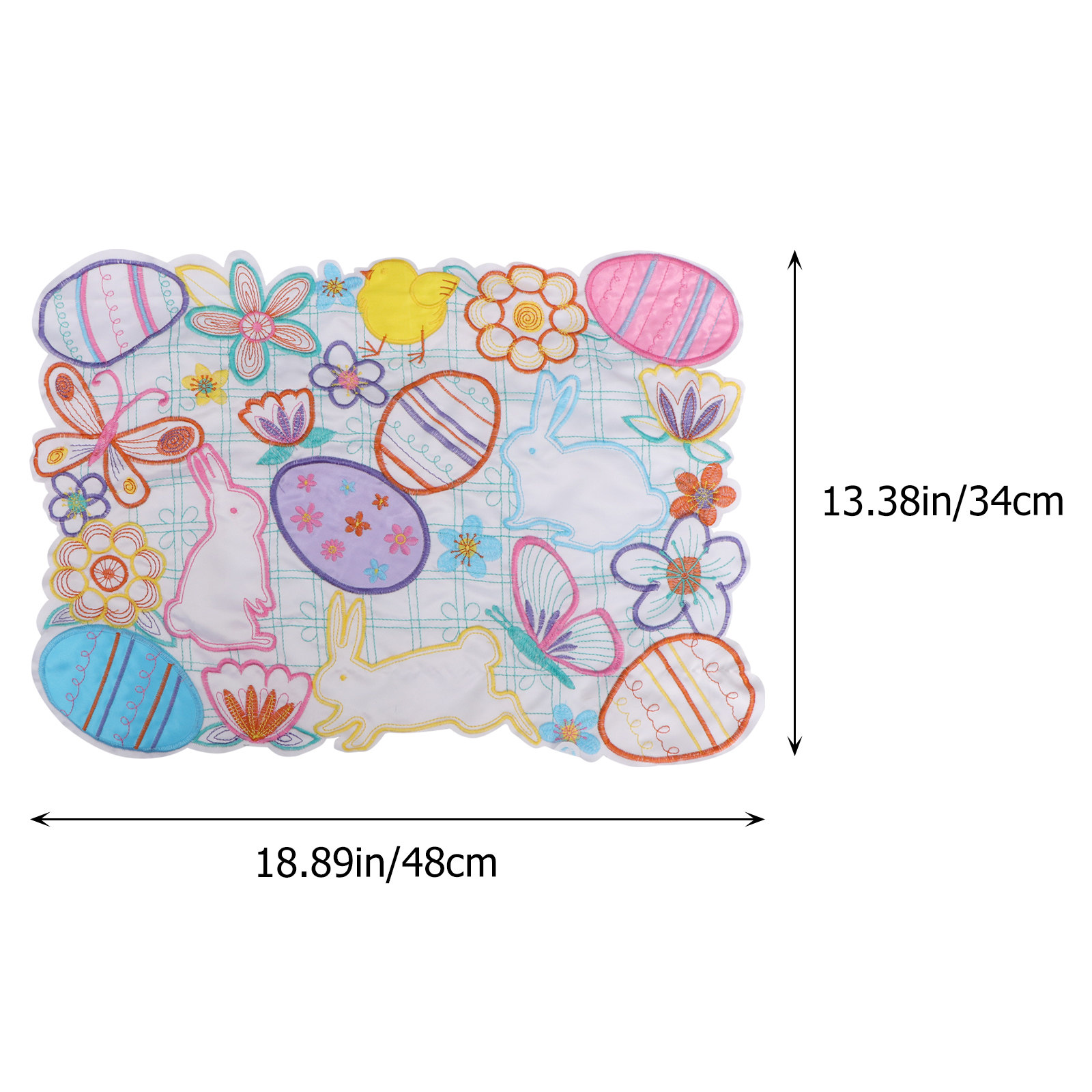 1Pcs Rabbit Easter Egg Placema - огляд і ціна Embroidery Rabbit