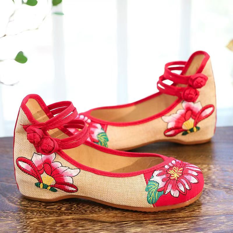 Woman Wedges Embroidered Cloth - огляд і ціна Embroidery Style