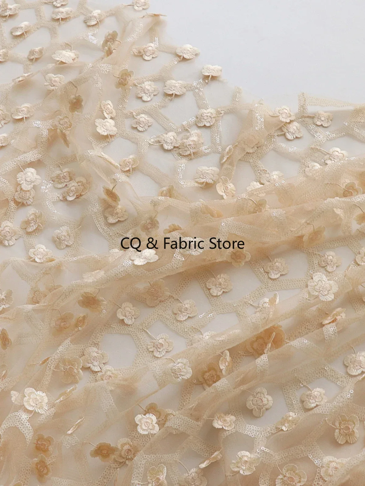 Apricot 3D Small Floral Embroi - огляд і ціна Embroidery Design 3D