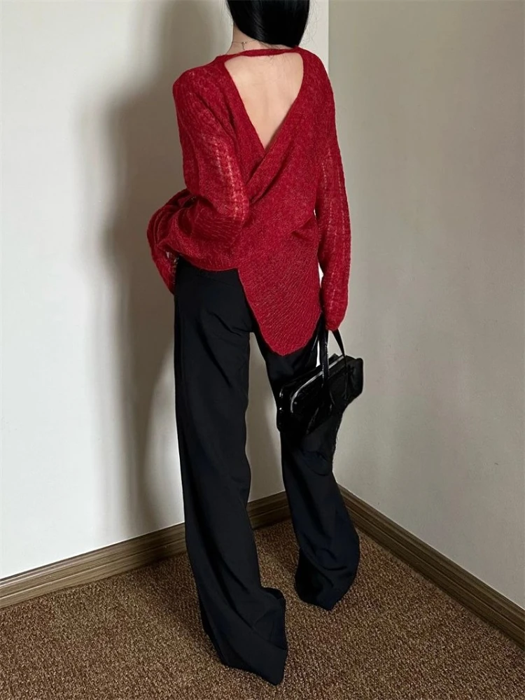 Y2K See-Through Knitted Women' - огляд і ціна Embroidery Fashion