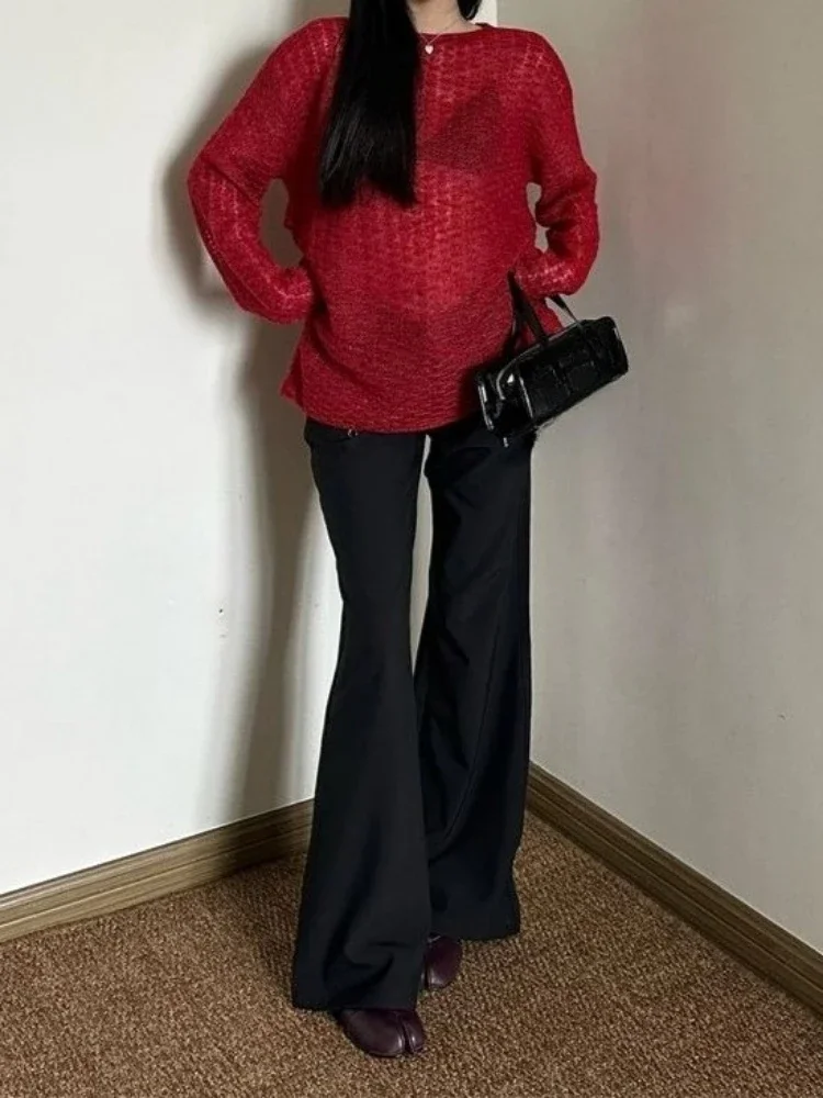 Y2K See-Through Knitted Women' - огляд і ціна Embroidery Fashion