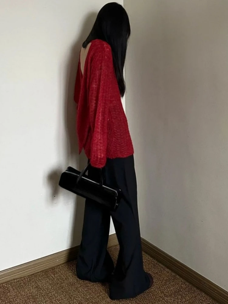 Y2K See-Through Knitted Women' - огляд і ціна Embroidery Fashion